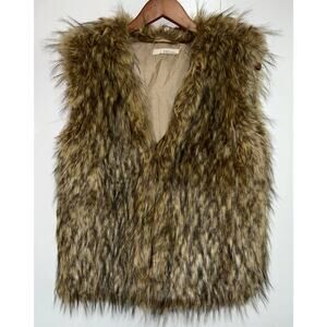 Ellison Shaggy Fur Vest M EUC